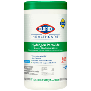 CLOROX HEALTHCARE HYDROGEN PEROXIDE CLEANER - Clorox Healthcare Hydrogen Peroxide Cleaner Disinfectant Wipes, 12 x 11, Refill Pack, 185/pk, 2/cs (100 cs/plt) | Quantity - 1x CS