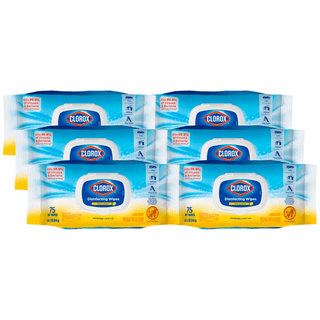 CLOROX COMMERCIAL SOLUTIONS DISINFECTING WIPES - Clorox Compostable Cleaning Wipe, Simply Lemon, 75 ct, 6/cs | Quantity - 1x CS