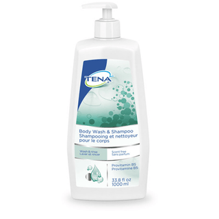 ESSITY HMS TENA BODY WASH & SHAMPOO - Body Wash & Shampoo, 33.8 fl oz Pump Bottle, 8/cs | Quantity - 1x CS