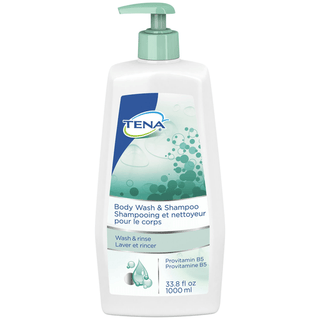 ESSITY HMS TENA BODY WASH & SHAMPOO - Body Wash & Shampoo, 33.8 fl oz Pump Bottle, 8/cs | Quantity - 1x CS