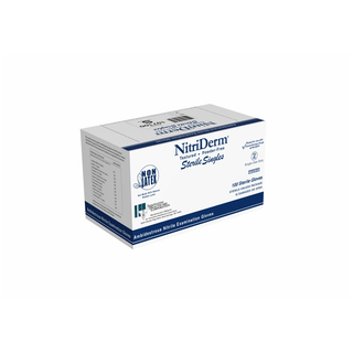 INNOVATIVE NITRIDERM STERILE POWDER-FREE NITRILE EXAM GLOVES - Gloves, Exam, Small, Nitrile, Sterile, PF, Singles, 9" Cuff, 100/bx, 4 bx/cs | Quantity - 1x CS