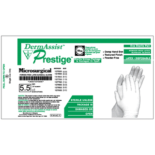 INNOVATIVE PRESTIGE MICROSURGICAL POWDER-FREE LATEX SURGICAL GLOVES - Gloves, Surgical, Size 8, Latex, Sterile, PF, Textured Finish, 25 pr/bx, 4 bx/cs | Quantity - 1x CS