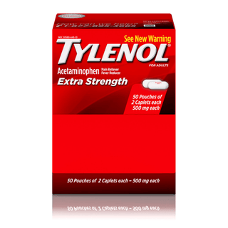 KENVUE TYLENOL CAPLETS & TABLETS - Tylenol Extra Strength, Caplets, 2/pch, 50 pch/bx, 36 bx/cs (Item on Manufacturer Backorder - Inventory Limited when Available) (Pricing Subject to Change without Prior Notification) | Quantity - 1x CS