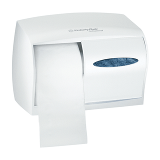 KIMBERLY-CLARK BATH TISSUE DISPENSERS - Dispenser, Jr. ESCORT Jumbo Roll Bathroom Tissue, Stub Roll, 16" x 13.88" x 5.75", White, 1/cs (DROP SHIP ONLY)  | Quantity - 1x CS
