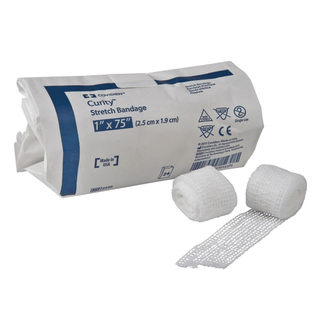 CARDINAL HEALTH CURITY STRETCH BANDAGES - Stretch Bandage, Sterile, Soft Pouch, Stretched, 2" x 75", 12/bx, 8 bx/cs | Quantity - 1x CS