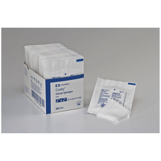 CARDINAL HEALTH CURITY GAUZE SPONGES - Gauze Sponge, 4" x 4", 12-Ply, Sterile, 2/pk, 25 pk/tray, 24 tray/cs (30 cs/plt) | Quantity - 1x CS