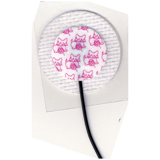 CARDINAL HEALTH KITTYCAT PRE-WIRED NEONATAL ECG ELECTRODES - ECG Electrode, Neonatal, KittyCat, Pre-Wired, Cloth 1051NPSM, Radiolucent Lead Wires, 3/strip, 100 strip/cs | Quantity - 1x CS