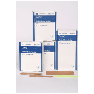 CARDINAL HEALTH CURITY FLEXIBLE FABRIC BANDAGES - Fabric Adhesive Bandage, 1" x 3", 50/bx, 24 bx/cs | Quantity - 1x CS