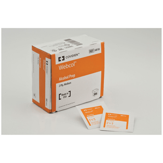 CARDINAL HEALTH WEBCOL ALCOHOL PREP PADS - Alcohol Prep Pad, Medium, 2-Ply, 200/bx, 20 bx/cs (117 cs/plt) | Quantity - 1x CS
