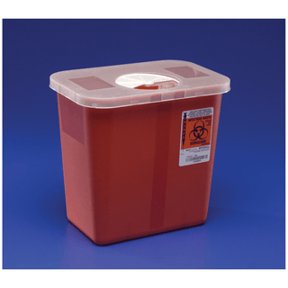 CARDINAL HEALTH MULTI-PURPOSE SHARPS CONTAINERS - Container, 2 Gal, Red, Rotor Opening Lid, 20/cs (28 cs/plt) | Quantity - 1x CS