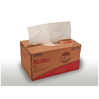KIMBERLY-CLARK UTILITY WIPES - Wypall L10 Utility Wipes, White, 12" x 10", 125/bx, 18 bx/cs  | Quantity - 1x CS