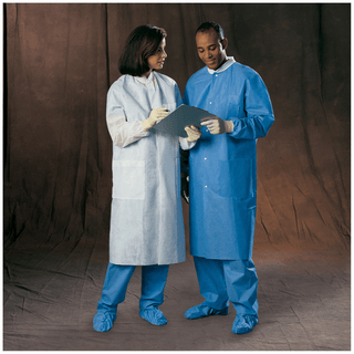 HALYARD BASIC PLUS LAB COAT - Lab Coat, Blue, X-Large, 25/cs  | Quantity - 1x CS