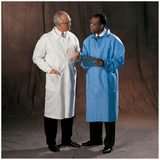 HALYARD UNIVERSAL PRECAUTIONS LAB COAT - Lab Coat, Blue, Medium, 25/cs  | Quantity - 1x CS
