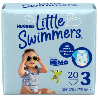 KIMBERLY-CLARK LITTLE SWIMMERS DIAPERS - Swim Diaper, Size 3 (16-26 lbs), Disposable, 20/pk, 4 pk/cs  | Quantity - 1x CS