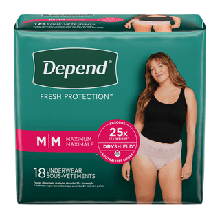KIMBERLY-CLARK DEPEND PROTECTIVE UNDERWEAR - Underwear, Maximum Absorbency, Medium, Women, Blush, 30/pk, 2 pk/cs (54 cs/plt)  | Quantity - 1x CS