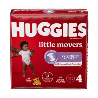 KIMBERLY-CLARK HUGGIES LITTLE MOVERS DIAPERS - Little Movers, Size 4, Jumbo Pack, 22/pk, 4 pk/cs  | Quantity - 1x CS