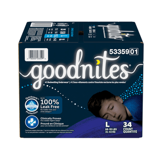 KIMBERLY-CLARK GOODNITES UNDERPANTS - Youth Pants, Boy, Size 6, Jumbo, 9/pk, 4pk/cs  | Quantity - 1x CS