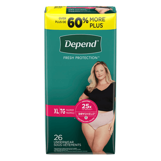 KIMBERLY-CLARK DEPEND PROTECTIVE UNDERWEAR - Underwear, Maximum Absorbency, Medium, Women, Blush, 30/pk, 2 pk/cs (54 cs/plt)  | Quantity - 1x CS