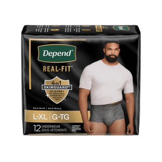 KIMBERLY-CLARK DEPEND PREMIUM UNDERWEAR - Real Fit Underwear, Male, Adult, Large/X-Large, Disposable, Heavy Absorbency, 12/pk, 2pk/cs  | Quantity - 1x CS