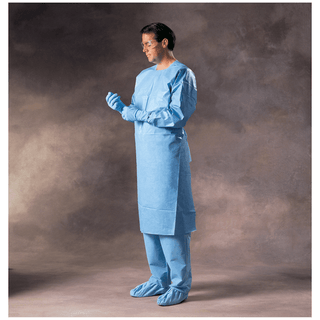 HALYARD IMPERVIOUS OPEN BACK GOWN - Impervious Gown, Knit Cuffs, Blue, Open Back, Large, 60/cs  | Quantity - 1x CS