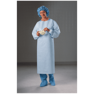 HALYARD IMPERVIOUS COMFORT GOWN - Impervious Gown, Knit Cuffs, Blue, Open Back, XX-Large, 100/cs  | Quantity - 1x CS