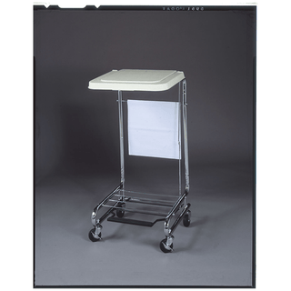 MEDEGEN PREMIER HAMPER STAND - Silver Hamper Stand, 19" x 21" x 36", Step-On Foot Pedal | Quantity - 1x EA