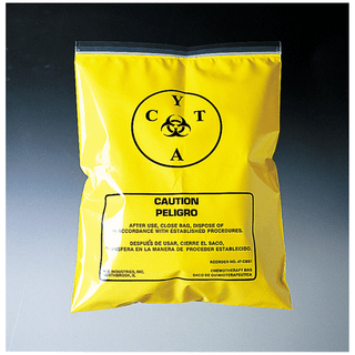 MEDEGEN CHEMOTHERAPY WASTE HANDLING BAGS - Transport Bag CYTA, 12" x 15", Black on Yellow, Zip Closure, 100/cs | Quantity - 1x CS