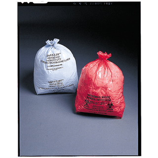 MEDEGEN SAF-T-TUFF KICK BUCKET LINERS - Kick Bucket Liner, 18" x 8" x 16", Red, 1.3 mil, 500/cs | Quantity - 1x CS