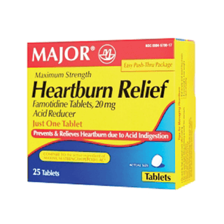 MAJOR ANTACID TABLETS & CAPSULES - Heartburn Relief, Maximum Strength, 25s, Compare to Pepcid AC Maximum Strength, 24/cs, NDC# 00904-5780-17  | Quantity - 1x CS