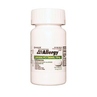 MAJOR ALLERGY TABLETS - All Day Allergy, 24 Hour, 30s, Compare to Zyrtec, 24/cs, NDC# 00904-6717-46  | Quantity - 1x CS