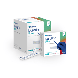 MEDICOM DURAFLOR ULTRA 5% SODIUM FLUORIDE WHITE VARNISH - Sodium Fluoride Varnish, Cherry, 0.4mL Unit Dose, 200/cs | Quantity - 1x CS