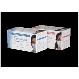 MEDICOM SAFEMASK PREMIER ELITE L3 - Earloop Mask, ASTM Level 3, Blue, 50/bx, 10 bx/cs | Quantity - 1x CS