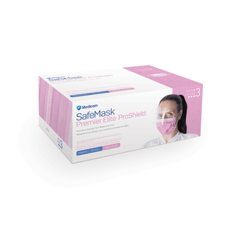 MEDICOM SAFE+MASK PREMIER ELITE EARLOOP MASK - Earloop Mask, ASTM Level 3, Lavender, 50/bx, 10 bx/cs | Quantity - 1x CS