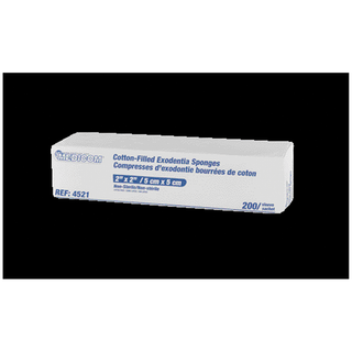 MEDICOM EXODONTIA COTTON-FILLED GAUZE - Gauze, 2" x 2", 8-Ply, Non-Sterile, 200/slv, 25slv/cs (80 cs/plt) | Quantity - 1x CS