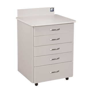 MTI MOBILE CABINET - MTC-BSG Mobile Cabinet, 4-Drawer, 2-Door, with Locks, RH Laminate-Classic Linen, Trim-White (DROP SHIP ONLY) (Continetal US & Canada) | Quantity - 1x EA