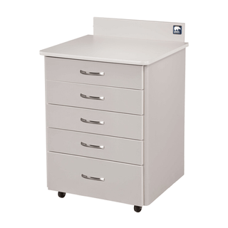 MTI MOBILE CABINET - MTC-BSG Mobile Cabinet, 4-Drawer, 2-Door, with Locks, RH Laminate-Classic Linen, Trim-White (DROP SHIP ONLY) (Continetal US & Canada) | Quantity - 1x EA