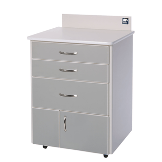 MTI MOBILE CABINET - MTC-BSG Mobile Cabinet, 4-Drawer, 2-Door, with Locks, RH Laminate-Classic Linen, Trim-White (DROP SHIP ONLY) (Continetal US & Canada) | Quantity - 1x EA
