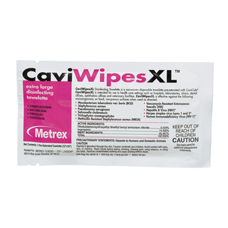 METREX CAVIWIPES DISINFECTING TOWELETTES - CaviWipes 2.0 XL, 65 wipes/canister, 12 can/cs (40 cs/plt)  | Quantity - 1x CS