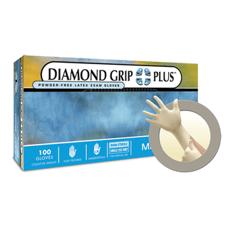 ANSELL MICROFLEX DIAMOND GRIP PLUS POWDER-FREE LATEX EXAM GLOVES - Exam Gloves, PF Latex, Textured, X-Small, 100/bx, 10 bx/cs  | Quantity - 1x CS