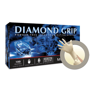 ANSELL MICROFLEX DIAMOND GRIP POWDER-FREE LATEX EXAM GLOVES - Exam Gloves, PF Latex, Textured Fingers, Small, 100/bx, 10 bx/cs  | Quantity - 1x CS