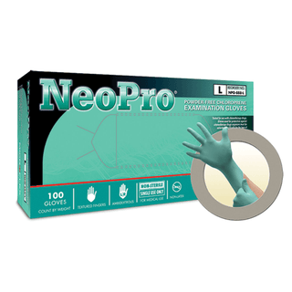 ANSELL MICROFLEX NEOPRO POWDER-FREE  CHLOROPRENE EXAM GLOVES - Exam Gloves, PF Chloroprene, Latex-Free, Textured Fingers, Green, Small, 100/bx, 10 bx/cs (60 cs/plt)  (Item on Manufacturer Backorder  Inventory Limited when Available) | Quantity - 1x CS