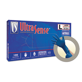 ANSELL MICROFLEX ULTRASENSE POWDER-FREE NITRILE EXAM GLOVES - Exam Gloves, PF Nitrile, Textured Fingers, Blue, X-Large, 100/bx, 10 bx/cs  | Quantity - 1x CS