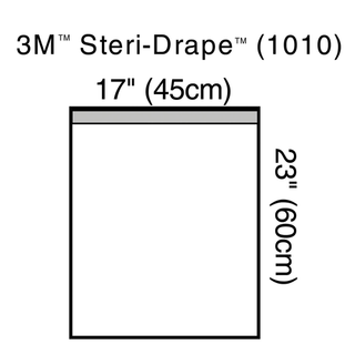SOLVENTUM STERI-DRAPE TOWEL DRAPES - Towel Drape, Large, 17" x 23", Non-Sterile, Clear Plastic, Adhesive Strip, 100/cs | Quantity - 1x CS