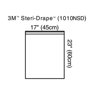 SOLVENTUM STERI-DRAPE TOWEL DRAPES - Towel Drape, Large, 17" x 23", Non-Sterile, Clear Plastic, Adhesive Strip, 100/cs | Quantity - 1x CS