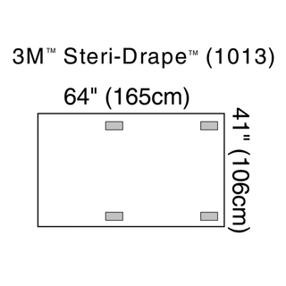 SOLVENTUM STERI-DRAPE C-ARM DRAPES/FLUROSCOPE DRAPE - X-Ray Image Intensifier Drape, 4 Adhesive Patches, 41" x 64", 10/bx, 4 bx/cs | Quantity - 1x CS
