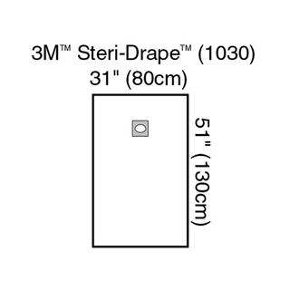 SOLVENTUM STERI-DRAPE OPHTHALMIC SURGICAL DRAPES - Small Drape with Incise Film, 15" x 15", 10/bx, 4 bx/cs (Short-Dated & Non-Returnable) | Quantity - 1x CS