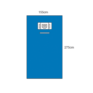 SOLVENTUM STERI-DRAPE PATIENT ISOLATION DRAPES - Large Isolation Drape, 129" x 100" with Ioban 2 Incise Film & Pouch, 1 Exit Port, 2 Instrument Pouches, 2 Tube & Cord Organizers, Adhesive Strip Along Top, 5/cs  | Quantity - 1x CS