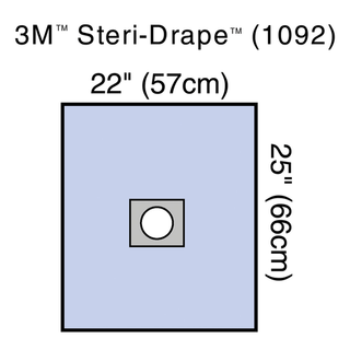 SOLVENTUM STERI-DRAPE MINOR PROCEDURE DRAPE - Aperture Pouch Drape, 9" x 18", 10/bx 4 bx/cs | Quantity - 1x CS