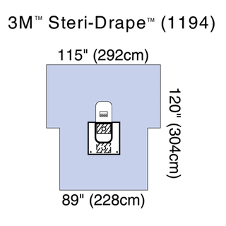 SOLVENTUM STERI-DRAPE ARTHROSCOPY DRAPES - Arthroscopy Sheet, Fluid Collection Pouch, 89" x 120", 2 Exit Ports, Tube & Cord Organizer, 3M Biocade Fabric, 5/cs | Quantity - 1x CS
