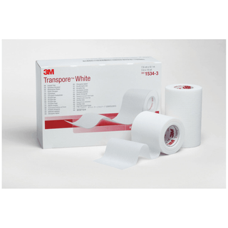 SOLVENTUM TRANSPORE WHITE DRESSING TAPE - White Dressing Tape, 3" x 10 yds, 4/bx, 10 bx/cs | Quantity - 1x CS